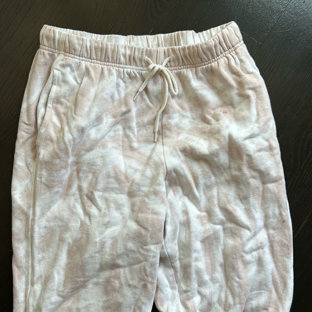 Old Navy Pink & White Tie Dye Sweatpants